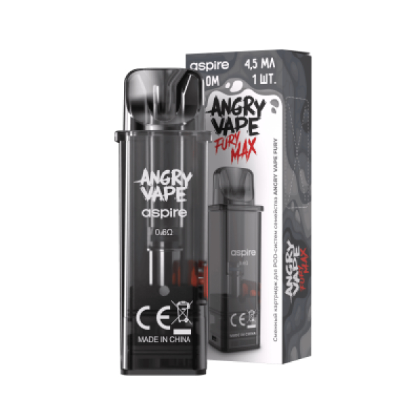 Картридж Angry Vape Fury Max Чёрный 45 мл 0.6 Ом ( 1 шт.) в Томске
