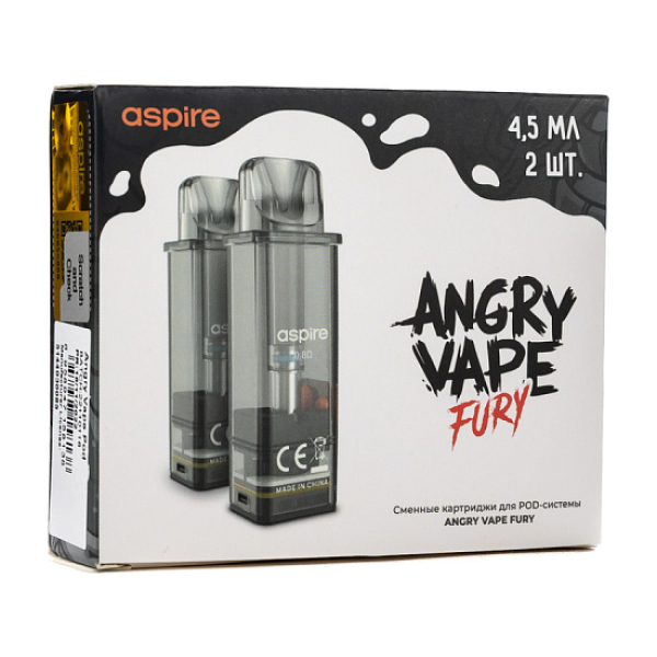 Картридж Angry Vape Fury 45 мл 0.8 Ом ( 2 шт.) в Томске