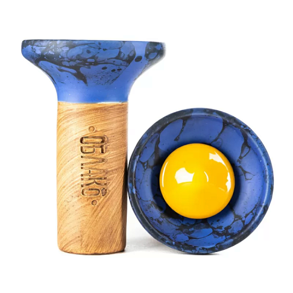Чаша Облако Flow Yellow On Blue Black Marble в Томске