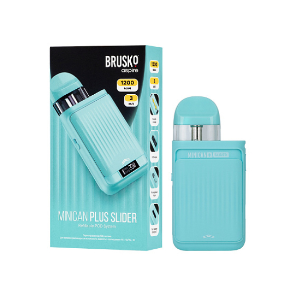 POD-система Brusko Minican      Plus Slider Бирюзовый в Томске