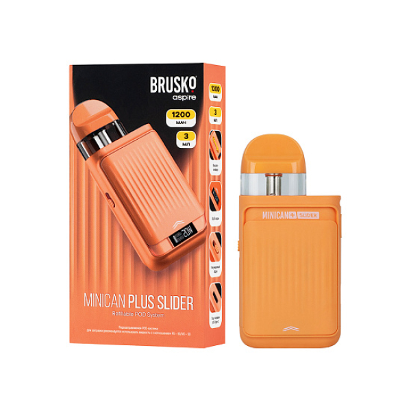 POD-система Brusko Minican      Plus Slider Оранжевый в Томске