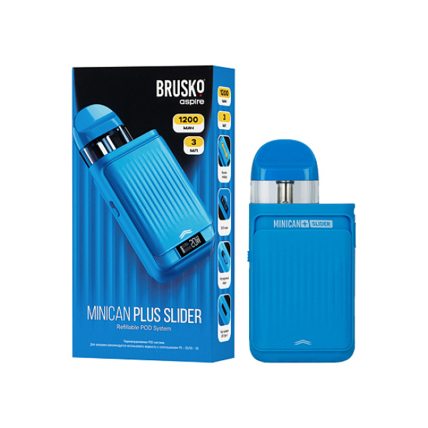 POD-система Brusko Minican      Plus Slider Синий в Томске