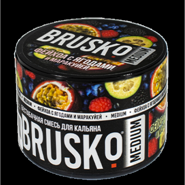 Бестабачная смесь Brusko Zero Фейхоа С Ягодами И Маракуйей 50 грамм в Томске