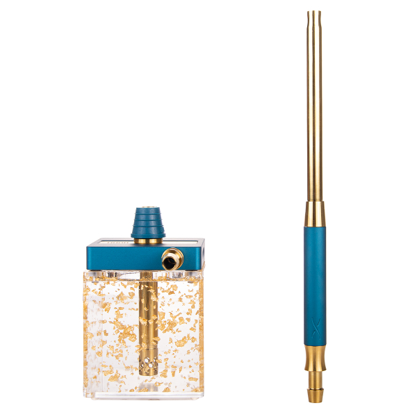Кальян Hoob Subatom Marine Blue X Gold | Cube Mini Gold в Томске