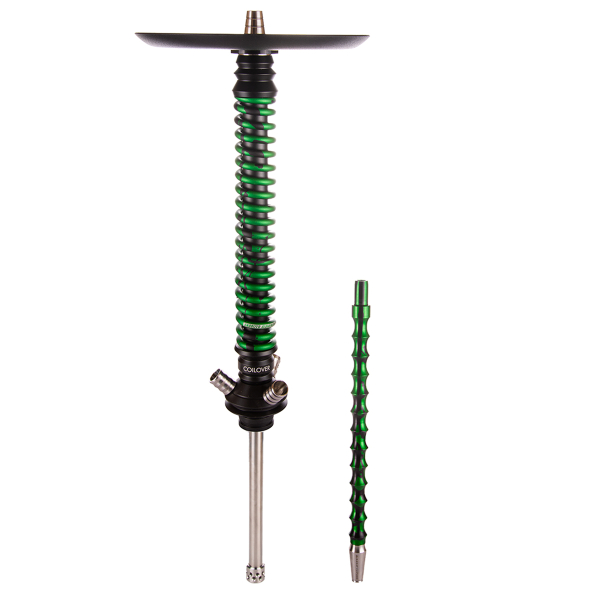 Кальян Mamay Customs Coilover Большой  Черный Зелёный Сплеш в Томске