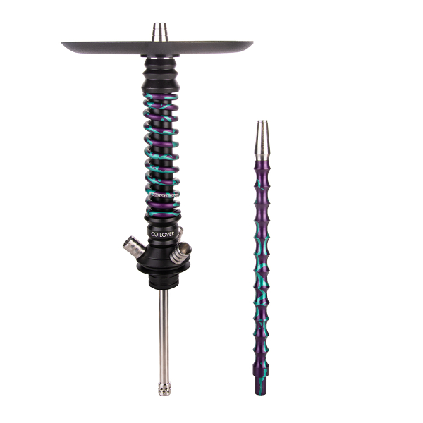 Кальян Mamay Customs Coilover Mini  Чёрный Фиолетовый/бирюзовый Сплеш в Томске