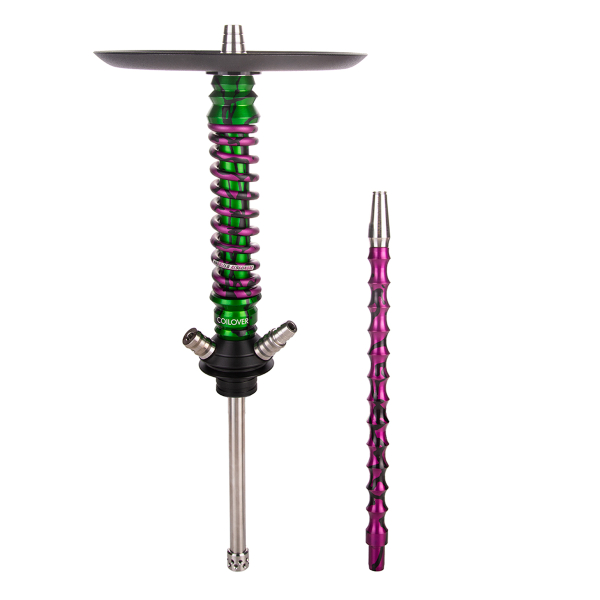 Кальян Mamay Customs Coilover Mini   Зелёный Сплеш Пурпурный Сплеш в Томске