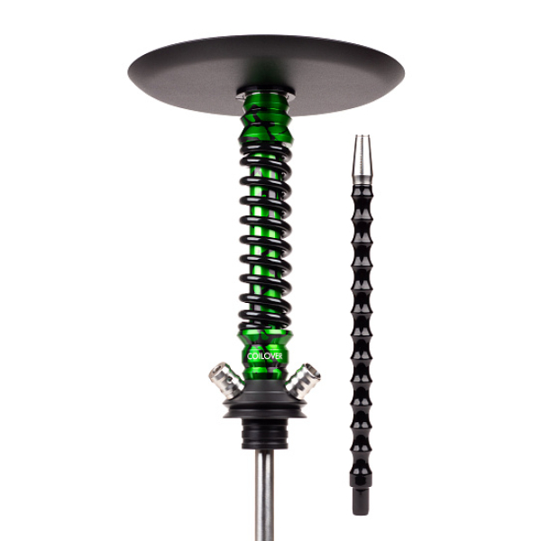 Кальян Mamay Customs Coilovers Mini Anod Green Splash Черный Глянец в Томске