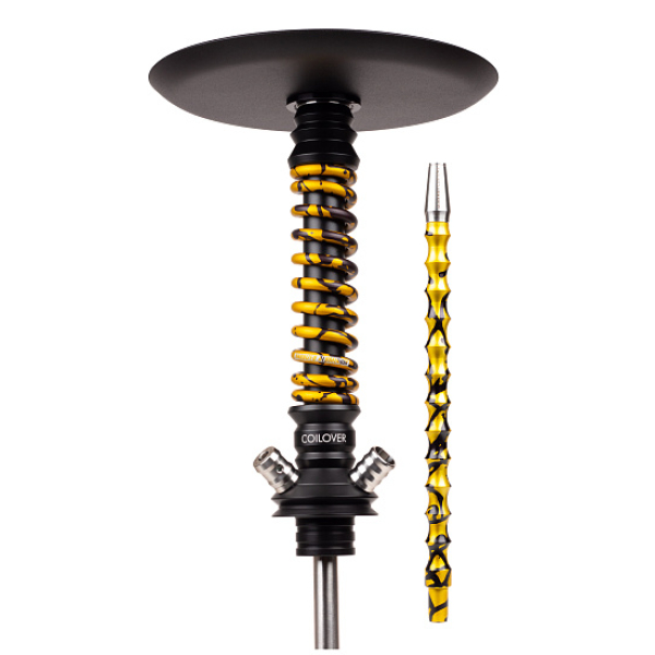 Кальян Mamay Customs Coilovers Mini Anod Черный Матовый Gold Splash в Томске