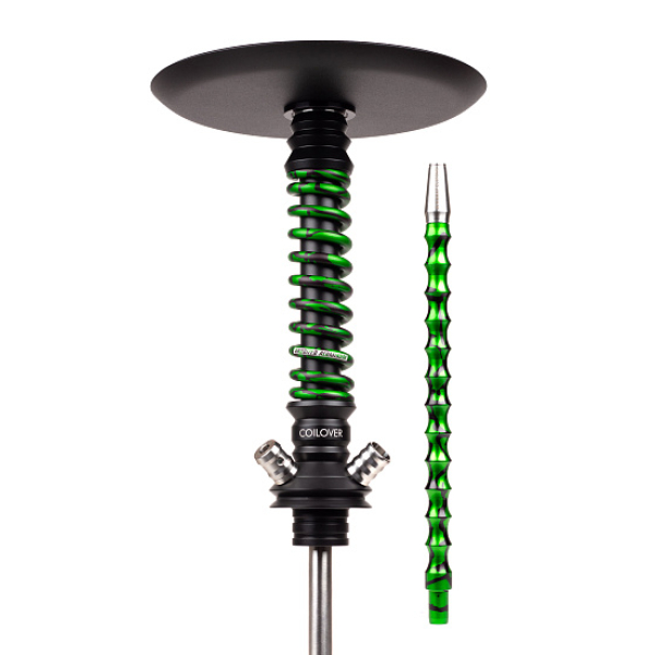 Кальян Mamay Customs Coilovers Mini Anod Черный Матовый Green Splash в Томске