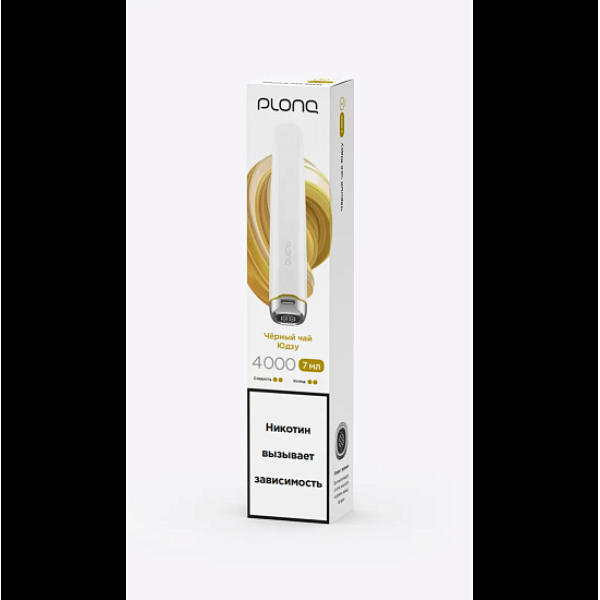 Электронка Plonq Plus Pro 4000 Черный Чай Юдзу 4000 затяжек в Томске