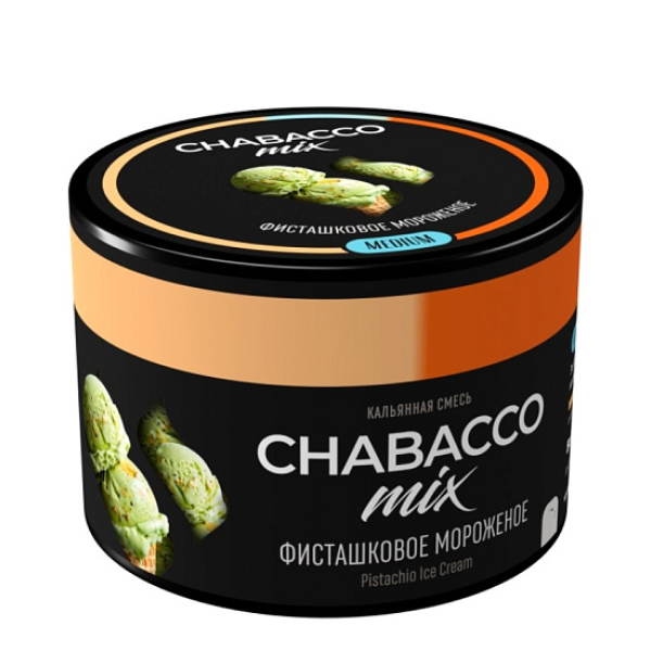 Бестабачная смесь Chabacco Mix Pistachio Ice Cream Фисташковое Мороженое Medium 40 грамм в Томске