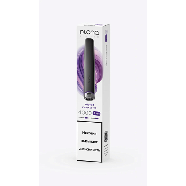 Электронка Plonq Plus Pro Black Чёрная Смородина 4000 затяжек в Томске